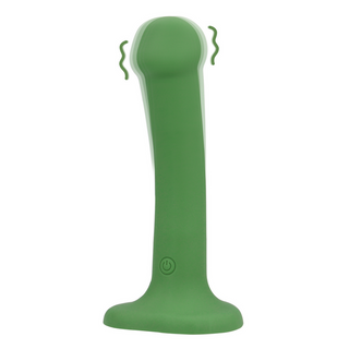 Vibrerande Dildo Liten - Skogsgrön - Silikon