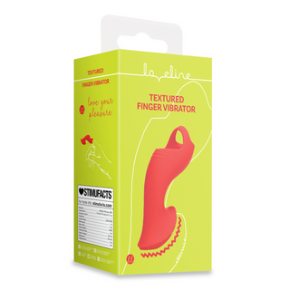 Texturerad Finger Vibrator - Sunrise Red