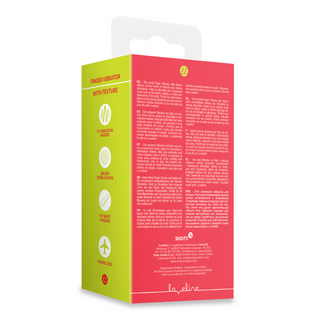 Texturerad Finger Vibrator - Sunrise Red