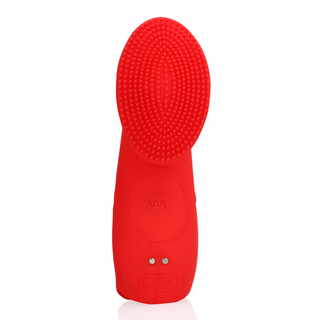 Texturerad Finger Vibrator - Sunrise Red