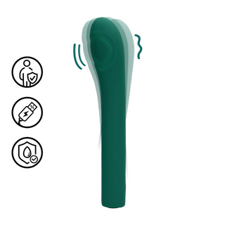 Pulserande G-punktsvibrator - Grön Kristall, Prickstimulering