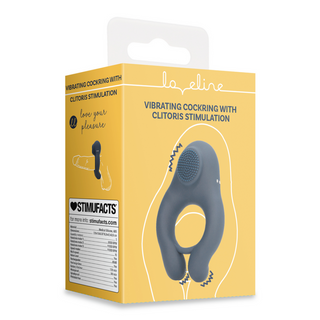 Vibrerande Cockring med Klitorisstimulering - Indigo Blå