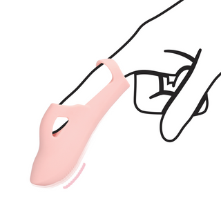 Vibrerande Finger Massager - Rosa Silikon Beröring