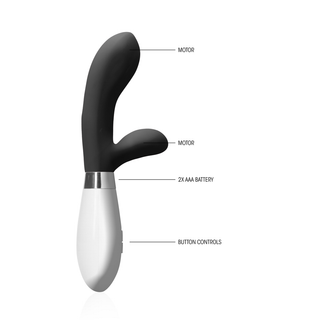 Svart Klitorisvibrator, Silikon, 10 Hastigheter