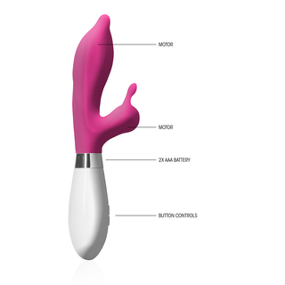 Rosa Klitorisvibrator, Dubbla Motorer & 10 Hastigheter