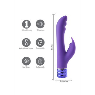 Uppladdningsbar Silikonvibrator, Dubbla Motorer & 10 Funktioner