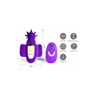 Sativa Trosa Vibrator, Fjärrkontroll, 10 Funktioner, Silikon