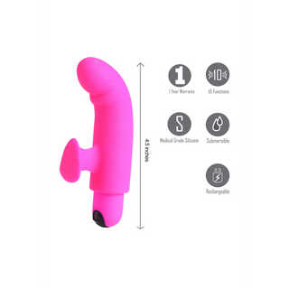 Finger Vibrator Laddningsbar Silikon 10 Funktioner