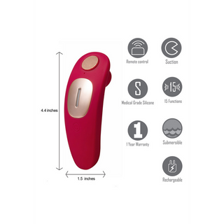 Silikon Vibrator med Sugfunktion & Fjärrkontroll