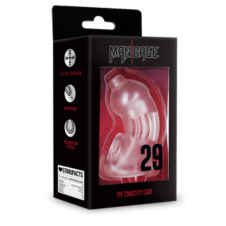 Transparent TPE Kyskhetsbur - BDSM ManCage
