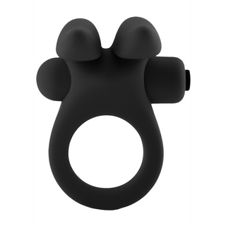 Vibrerande Kockring med Stimulerande Öron - Stretchig Silikon