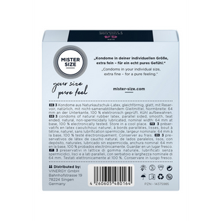 Kondomer 64 mm - 3-pack, Perfekt Passform