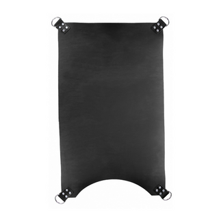 Svart Lädersele, 4-punktsfäste, 100cm Lång, Bekväm