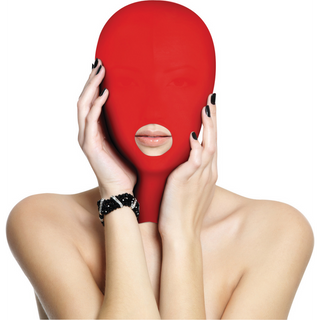 Stretch Huva Öppen Mun - Submission Mask för Honom/Henne