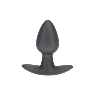 Silikon Analplugg Liten Slät Gunmetal 6,5 cm