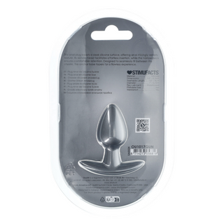 Silikon Analplugg Liten Slät Gunmetal 6,5 cm