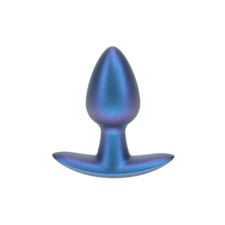 Slät Silikon Analplugg Liten 6,5 cm Metallblå