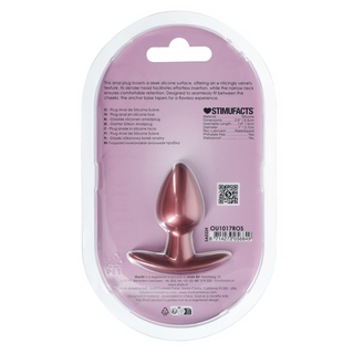 Slät Silikon Analplugg Liten Roséguld 6,5 cm