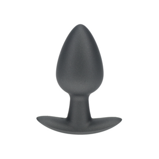 Slät Silikon Analplugg Medium 7,9 cm - Gunmetal