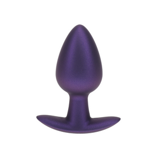 Slät Silikon Analplugg 7,9 cm Metallisk Lila