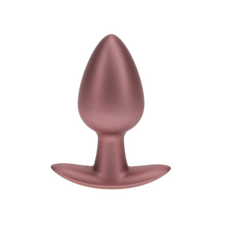 Slät Silikon Analplugg 7,9cm - Roséguld