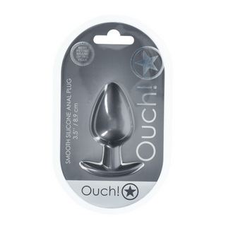 Silikon Analplugg Stor 8,9 cm - Gunmetal
