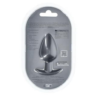 Silikon Analplugg Stor 8,9 cm - Gunmetal
