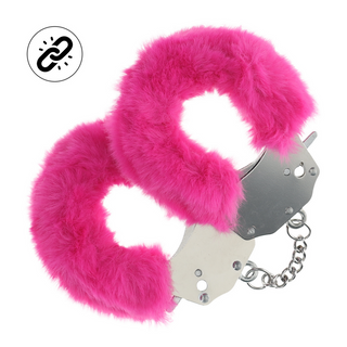 Rosa Fluffiga Handbojor - Lekfulla Handfängsel, Rosa -> Rosa Fluffiga Handfängsel - Lekfulla Handbojor