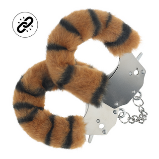 Fluffiga Handfängsel - Tigermönstrade, Låsbar