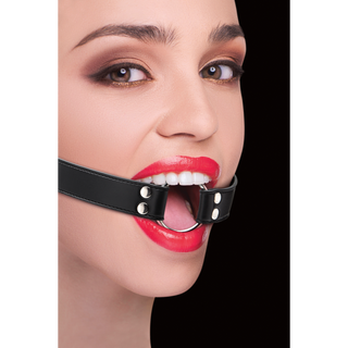 Läder Knebel med Justerbar Rem - Ring Gag