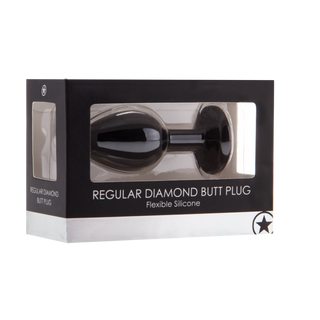 Diamantformad Analplugg - Mjuk Silikon, Bred Bas