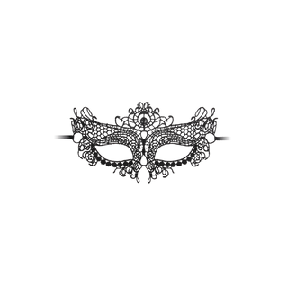 Svart Spetsmask Drottning - Elegant Maskeradmask