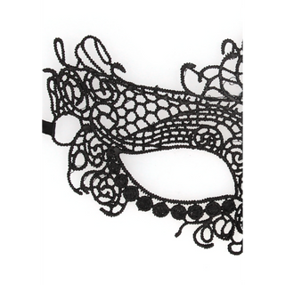 Svart Spetsmask Drottning - Elegant Maskeradmask