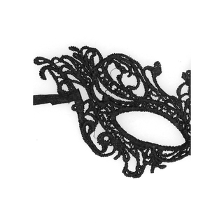 Svart Spetsmask Handgjord - Elegant Maskeradmask Lättviktig