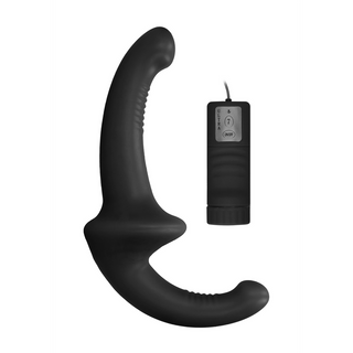Vibrerande Strap-On, G-Punkt, 10 Hastigheter, Svart
