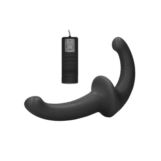 Vibrerande Strap-On, G-Punkt, 10 Hastigheter, Svart