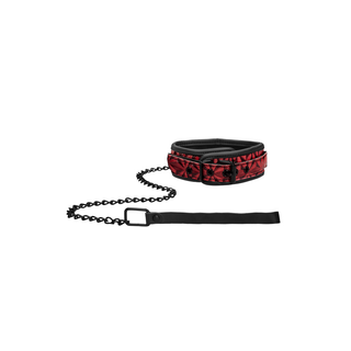 Robust Svart Halsband med Koppel, Justerbart 52.5cm
