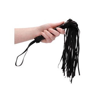 Svart Piska Faux Läder, 38.5 cm Lång