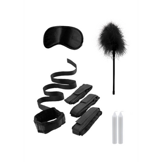 Justerbara Sängbindningar Kit Mask & Fjäder - Fetish Set