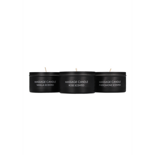 Massage Ljus Set - Feromon, Vanilj & Ros Doft
Massage Ljus Set - Doftljus för Massage, 3 x 60g