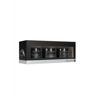 Massage Ljus Set - Feromon, Vanilj & Ros Doft
Massage Ljus Set - Doftljus för Massage, 3 x 60g