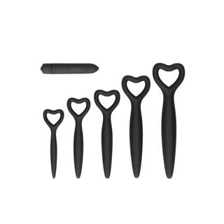 Silikon Vaginal Dilator Set - 5 Storlekar + Vibrerande Kula