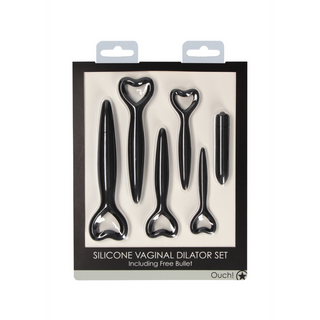 Silikon Vaginal Dilator Set - 5 Storlekar + Vibrerande Kula