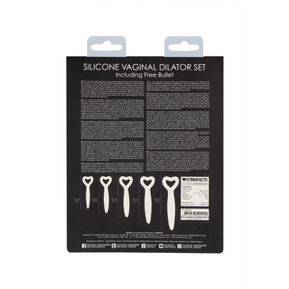 Silikon Vaginal Dilator Set - 5 Storlekar + Vibrerande Kula