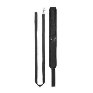 Justerbart Velvet Halsband med Koppellina, 120cm