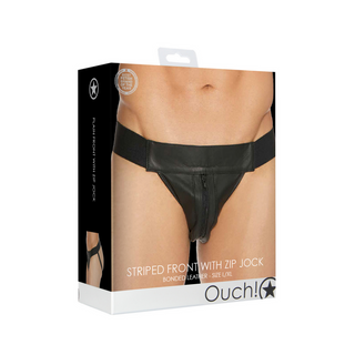 Here's a Swedish product title based on the information provided:

Jockrem med Dragkedja - L/XL Svart/Röd/Blå