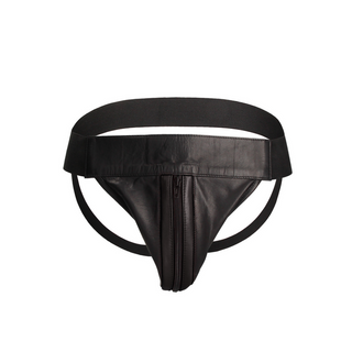 Here's a Swedish product title based on the information provided:

Jockrem med Dragkedja - L/XL Svart/Röd/Blå