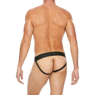 Jockrem Läder Dragkedja - S/M, Elastisk Midja