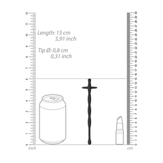 Uretral Plugg Silikon - 0.3 / 8 mm, Stimulerande