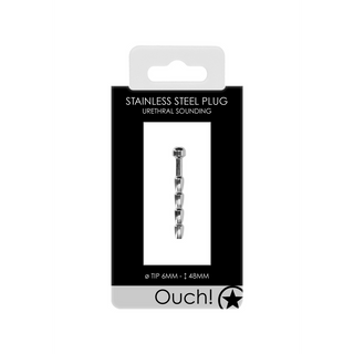 Ribbad Uretral Plugg - 0.2 / 6 mm